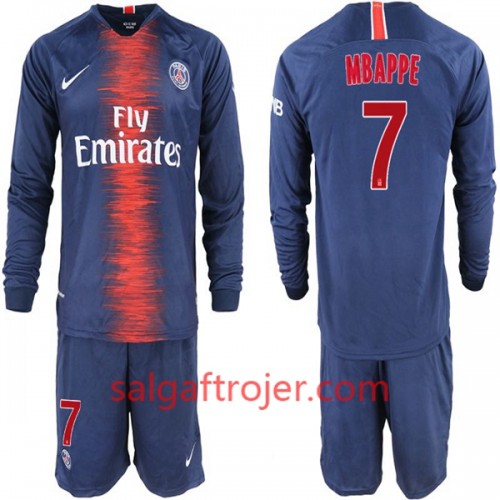 Paris Saint-Germain Fodboldtrøjer Mbappe 7 Børn Hjemmebanesæt 2018/19 Langærmet Paris Saint-Germain Fodboldtrøjer Mbappe 7 Børn Hjemmebanesæt 2018/19 Langærmet